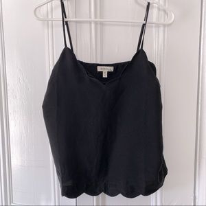 ❤️2 for $15 ❤️ Black Scalloped Edge Tank